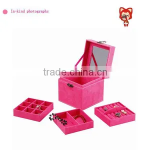 Three-tiered Luxury Storage Box With Metal Lock thumbnail-2