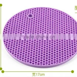 Durable Silicone Heat Resistant Mat Pot Holder Mat Trivet Multi-purpose Round thumbnail-3