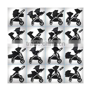 Light and Compact Twin Baby Stroller , Best Twin Baby Strollers Made in China 3 in 1 thumbnail-6