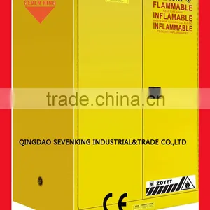 Justrite Type Flammable Liquid Storage Cabinet Yellow With Two Doors thumbnail-2