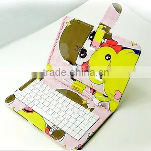 Color Print Universal pu Leather Phone Case With Keyboard for Iphone for Xiaomi Redmi mi Mione Note Pro 1 2 3 4 5 8 S A C thumbnail-2