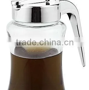 SINOGLASS 1 pc Ergo Shape Glass Syrup Dispenser Honey Jar thumbnail-1