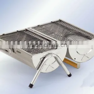 Stainless Steel Mini Portable Charcoal Bbq Grill thumbnail-3