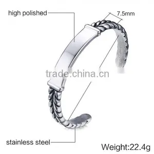 New Products 2016 316 l Stainless Steel Bracelets Silver Jewelry thumbnail-2