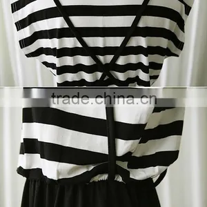 Slim Stripe Suspender Skirt Maternity Dresses Clothes For Pregnant Women thumbnail-5
