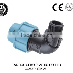 Hdpe pp Compression Fittings/italian Type Male Threaded Elbow Plastic Pipe Fittings Taizhou Seko thumbnail-1