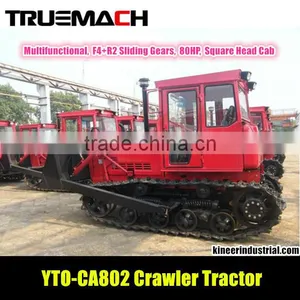 YTO CA802 80hp Agricultural Crawler Tractor With Square Head Cabin thumbnail-1