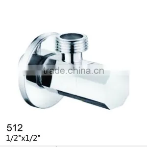1/2*1/2' Brass Chrome Plated Angle Valve for Toilet/Bathroom/Kitchen thumbnail-1