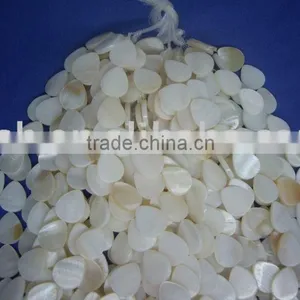 Natural Drop Shape White Freshwater Mother of Pearl Shell Beads thumbnail-1