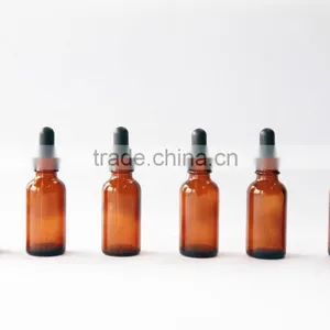 1/2oz,1oz,2oz,4oz,8oz,16oz Amber Glass Bottles Boston Round With Pump thumbnail-4