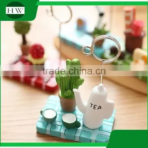 Cheap Mini Resin Wooden Iron Cartoon Photo Name Business Card Holder thumbnail-2