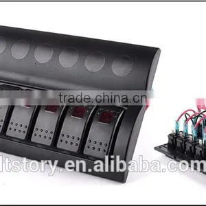 Excellent 8 Gang 12V 24V LED Rocker Switch Panel With Circuit Breakers thumbnail-1