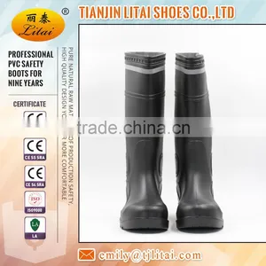 Hot Selling Black PVC Safety Rain Boots With Steel Toecap thumbnail-2