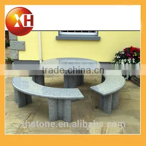 Garden Round Marble Top Dining Table for Park Furniture thumbnail-1