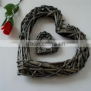 Wicker Home Christmas Decoration Heart Shape Willow thumbnail-1