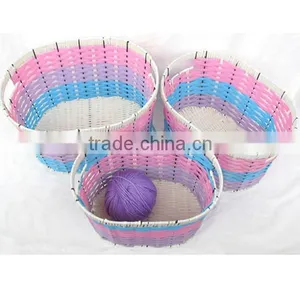 Handmade Poly Rattan Laundry Basket thumbnail-1