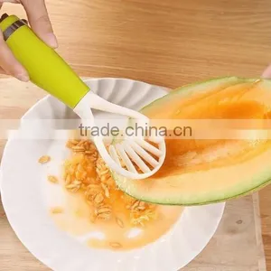 Colorful Multifunction Plastic Vegetables Fruits Remove Seeds Spoon thumbnail-1