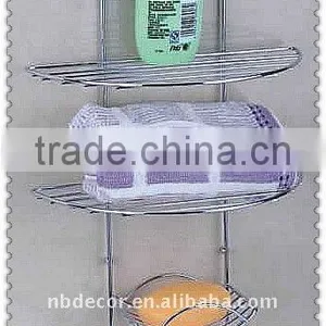 Hot Sale Chrome Plating Metal Wire Bathroom Shelf thumbnail-1