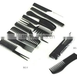 10pc Hair Comb Set, Plastic Comb, Hair Brush thumbnail-1