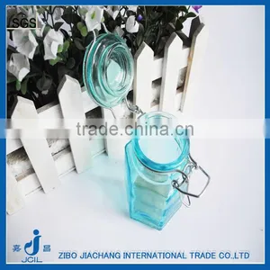 Kitchen Utensils Mini Hexagon Glass Cruet Bottle With Metal Latch Top Lid thumbnail-1