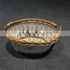 Wholesale Excellent Quality Handmade Woven Removable Wicker/PP Bicycle Basket thumbnail-1