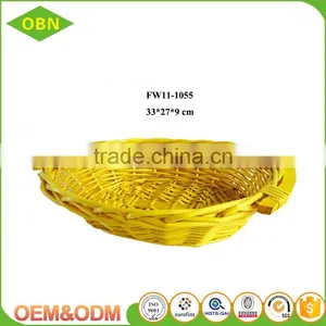 Handwoven High Quality Empty Willow Basket Fruit Wicker Fruit Basket thumbnail-6