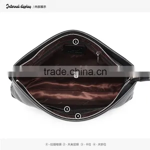 Portable Luxury Genuine Cowhide Leather Clutch Small Evening Bag thumbnail-4