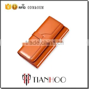Emboss Logo Genuine Leather Ladies Wallets and Purses thumbnail-1