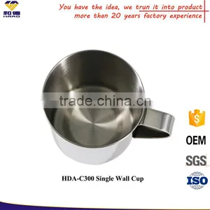 OEM Classical Design 300 ML Stainless Steel Mug Cup With Round Rim thumbnail-4