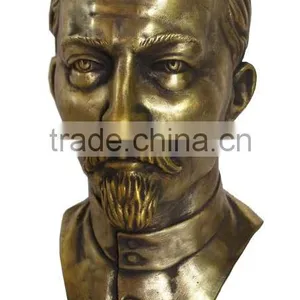 Brass Head Famous Person Bust Statue thumbnail-1