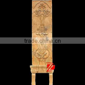 Man Made Stone Fireplace With Relief thumbnail-1