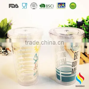 LFGB Passed PS 450ml Plastic Tumbler Cups With OEM LOGO thumbnail-4