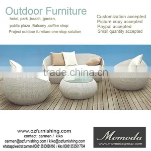 8063 Luxury Waterproof Rattan Outdoor Furniture Durable Lounge Living Room Sofa Set thumbnail-1