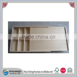 Cheap Unfinished Home Kitchen Wooden Spice Organise Box Salt Box Compartment Box With Sliding Lid thumbnail-1
