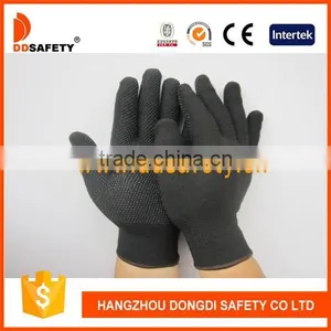 DDsafety13 Gauge Nylon Gloves With Mini PVC Dots Working Gloves Safety Gloves thumbnail-1