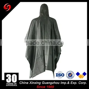 High Waterproof Function 210T PVC Coating Green Color Miltary Poncho Outdoor Training thumbnail-3