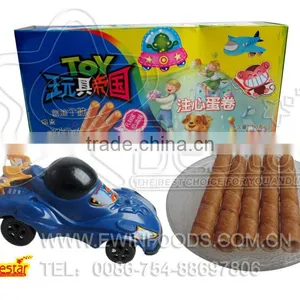 Yummy Egg Roll Cream Biscuit ,Sports Car Toy thumbnail-1