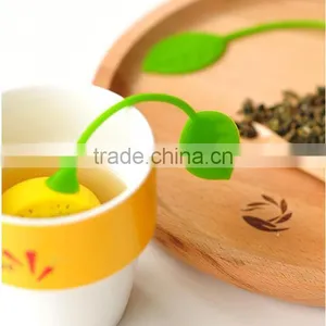 Food Grade Lemon Shaped Silicone Perforated Tea Filter Infuser Orange Green thumbnail-2