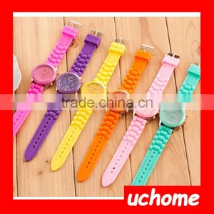 UCHOME Fashion Women's Geneva Silicone Jelly Gel Quartz Analog Wrist Watch China Cheaper Watches thumbnail-6