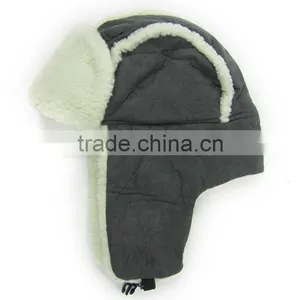 Good Quality Suede Fake Fur Winter Warm Earflap Trooper Hats Caps thumbnail-4
