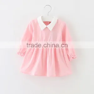 2016 Top Quantity Winter Fall Floral Kids Cotton Frock Designs for Girls thumbnail-2