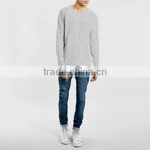 Blue Washed Plain Slim Fit Skinny Jeans Men Factory Manufacturers thumbnail-4