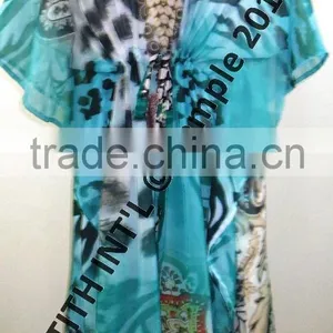 KNEE LENGTH DIGITAL PRINT KAFTAN thumbnail-5