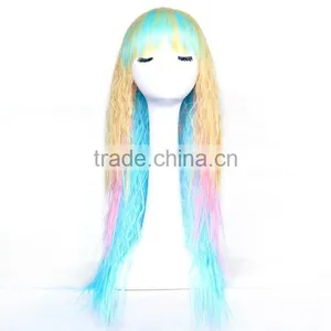 Cheap Price Stock Cosplay Wig Colorful Fantasy Women Party Halloween Wigs Wholesale thumbnail-3