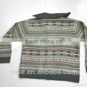 Splicing Color v -neck Long Sleeves Men Slimming Knit Sweater thumbnail-1
