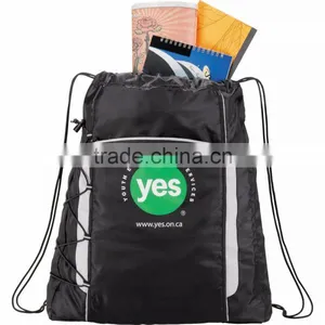 ShockWave Drawstring Backpack - Has Open Main Compartment With Cinch Top and 5" Gusset and Comes With Your Logo. thumbnail-3