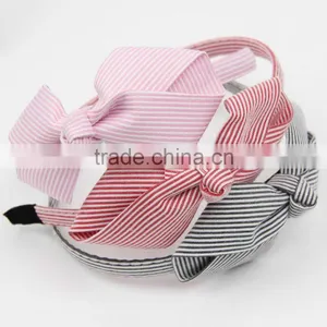 Hot Sale Stripe Knot Hairbands Oversized Bow thumbnail-3
