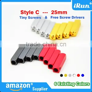 Yeezy Inspired Screw on Metal Shoelaces Aglets - Gold/Silver/Blue/White/Black Matt/Red Yeezy Lace Metal Tip - Free Screwdriver thumbnail-2