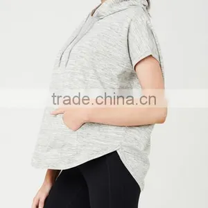 Maternity Wear Clothes Pregnant Women Oversized Short Sleeve Hoodie thumbnail-4
