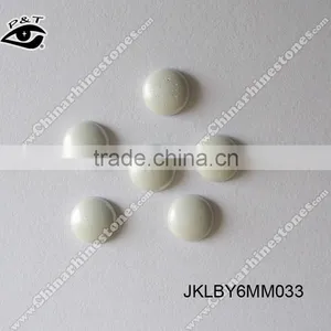Hot Fix Dome Stud Half Round Studs 6MM Pearl White Color 033 thumbnail-1
